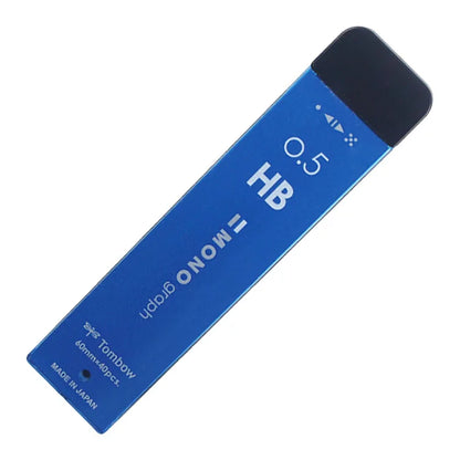 Japan TOMBOW MONO Graph Mechanical Pencil Refill R3/R5-MG  0.3/0.5mm HB/B/2B Black Lead Core