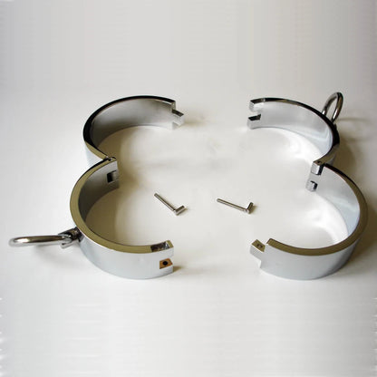 Metal Steel Ankle Wrist Cuff Handcuffs Restraints Slave BDSM Bondage Intimate Adult Game Sex Shop for Couples Sex Products