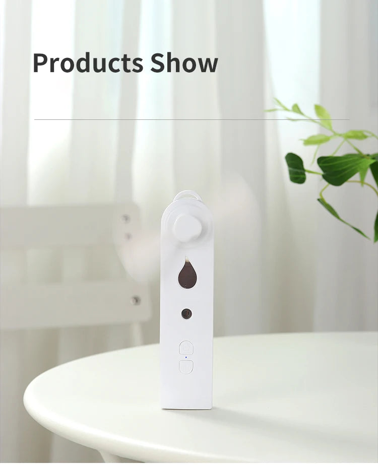Mini Handheld Fan With Mister USB Nano Spary Diffuser Fold Air Humidifier Ventilador Portable 500Mah Battery Rechargeable Silent