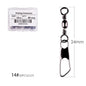 50Pcs/ Box Brass Barrel Fishing Swivel Solid Rings Fishing Pin Line Connector Fishhook with Interlock Snap Swivels Tackle Tool