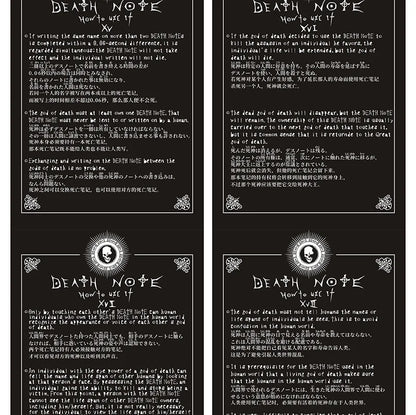 A5 Anime Death Note Notebook Set Leather Journal and Necklace Feather Pen Animation Art Writing Journal Death Note Notepad