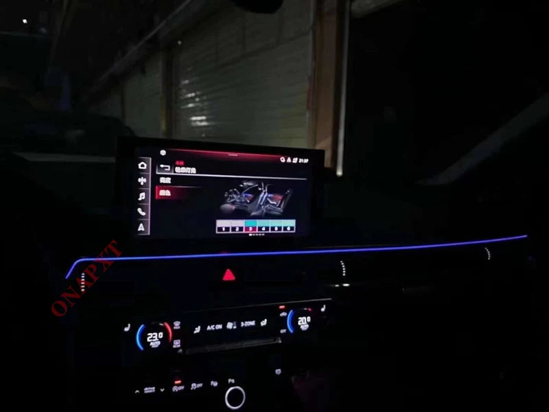 LED For Audi A4 S4 A5 S5 B9 2016-2023 Center Console Dashboard Ambient Light Strip Decorative Cover Lift Tweeter Speaker Lamp