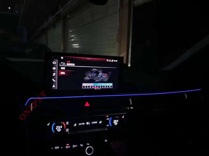 LED For Audi A4 S4 A5 S5 B9 2016-2023 Center Console Dashboard Ambient Light Strip Decorative Cover Lift Tweeter Speaker Lamp