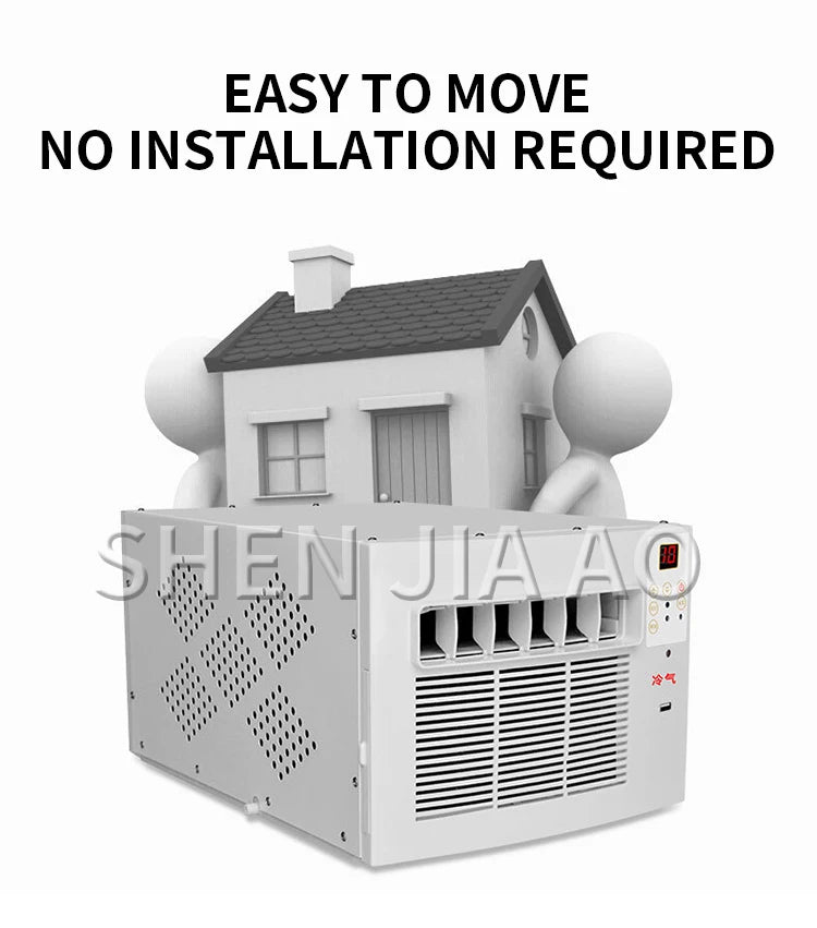 220V Mobile Small Air Conditioner 7m²Space Drainage-free Remote Control Power Saving Mini Cooling Heating Air Refrigerator 400W
