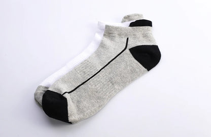 5 Pairs organic cotton men socks thin knit mesh ankle socks summer fitness breathable quick dry short sock for cycling Plus size