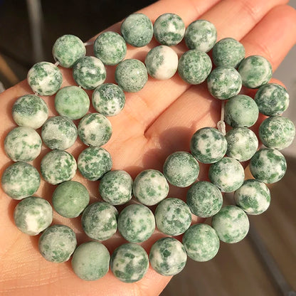 Natural Stone Beads Frost Dark Blue Cracked Dream Fire Dragon Veins Agates Beads For Jewelry Making DIY Bracelet 15‘’ 6/8/10mm