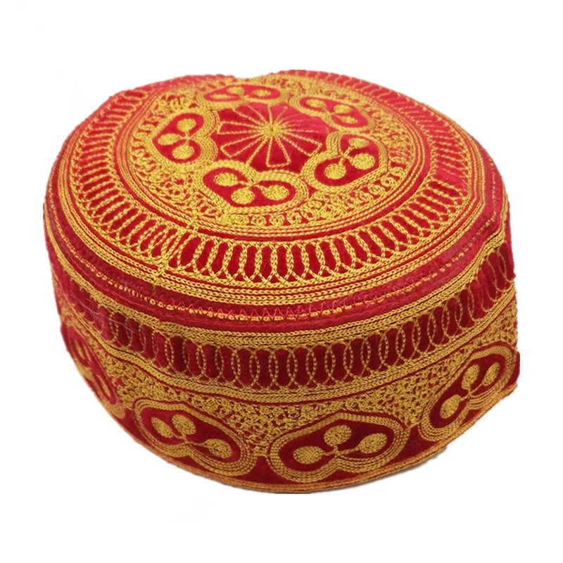 Embroidery Muslim Prayer Hats For Men Saudi Arabia India bonnet musulman Islamic Clothing Accessories Arab Jewish Cap