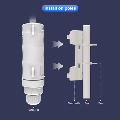 Wavlink High Power 300Mbps Wireless Wifi Repeater Outdoor 2.4G Wireless Wifi Router /Long Range Extender POE High Gain Antennas
