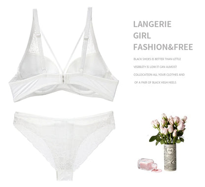 2021 New Sexy Women BCD Cup Bra Sets Lace Thong Hollow Out Underwear Panties Intimante Brief Female Girls Lingerie