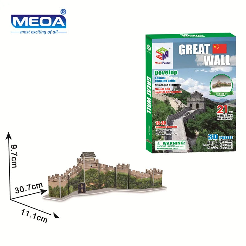 40 Style World Famous Architecture Building 3D Puzzle Model Construction 3D Jigsaw Puzzle Toys For Kids Christmas Gift