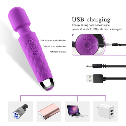 Wireless Dildos AV Vibrator Magic Wand for Women Clitoris Stimulator G Spot Massager Vibrator Female Masturbator Adult Sex Toys