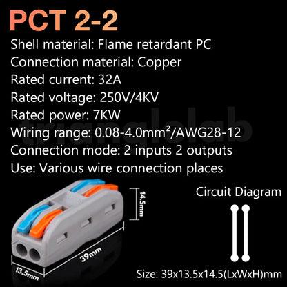 Trianglelab Mini Fast Wire Cable Connectors High Quality Cable Plug Line Connector Heater Thermistor MOTOR Line Extension