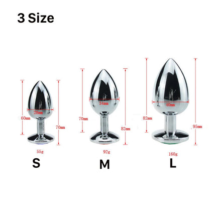 3 Size/set Metal Anal plug butt plug Sex Toys Butt Toys For Women/Men/Couples Adult Game Masturbator Anal S/M/L Diamond Sex Shop