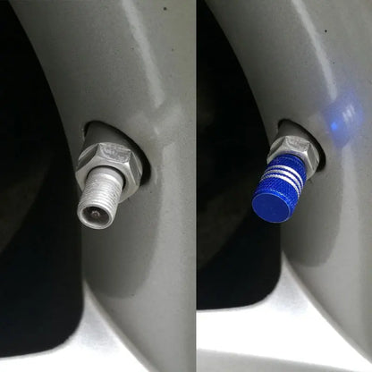 4Pcs/Lot Tire Stem Valve Caps Aluminium Car Dustproof Caps Tire Wheel Stem Air Valve Caps