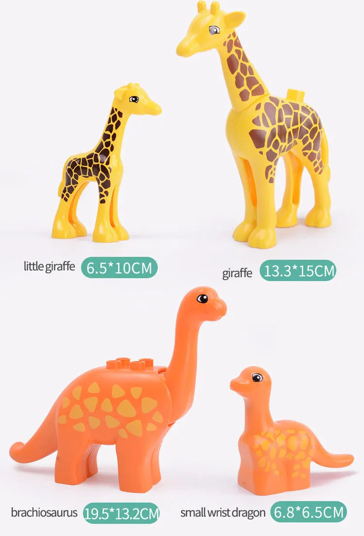 Building Block Toy Animal Series: Black Cat Dog Lion Tiger Elephant Children's Party Zoo Parent-child Interactive Holiday Gift