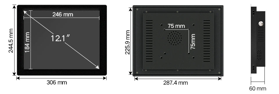 10" 12" 15 Inch Industrial Computer All In One PC Mini Tablet Panel With Resistive Touch Screen Intel Core i3 with Win 10 PRO