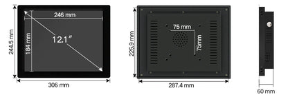 10" 12" 15 Inch Industrial Computer All In One PC Mini Tablet Panel With Resistive Touch Screen Intel Core i3 with Win 10 PRO