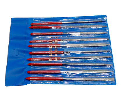 140mm 10PCS Diamond Mini Needle File Set Hand Tools for Ceramic Glass Gem Stone Hobbies and Crafts 3D Print Model Polish
