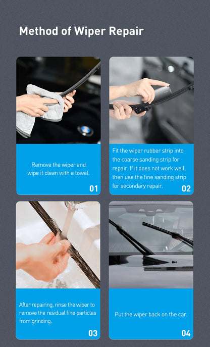 Baseus Car Wiper Blade Repair Universal Auto Windshield Wiper Refurbish Tool Car Windshield Wiper Blade Repair Kit Accessories