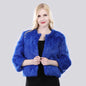 Hot Sale Girl Real Rabbit Fur Coat Women Real Rabbit Fur Jacket Genuine Real Rabbit Fur Outerwear Casual Short Real Fur Coats