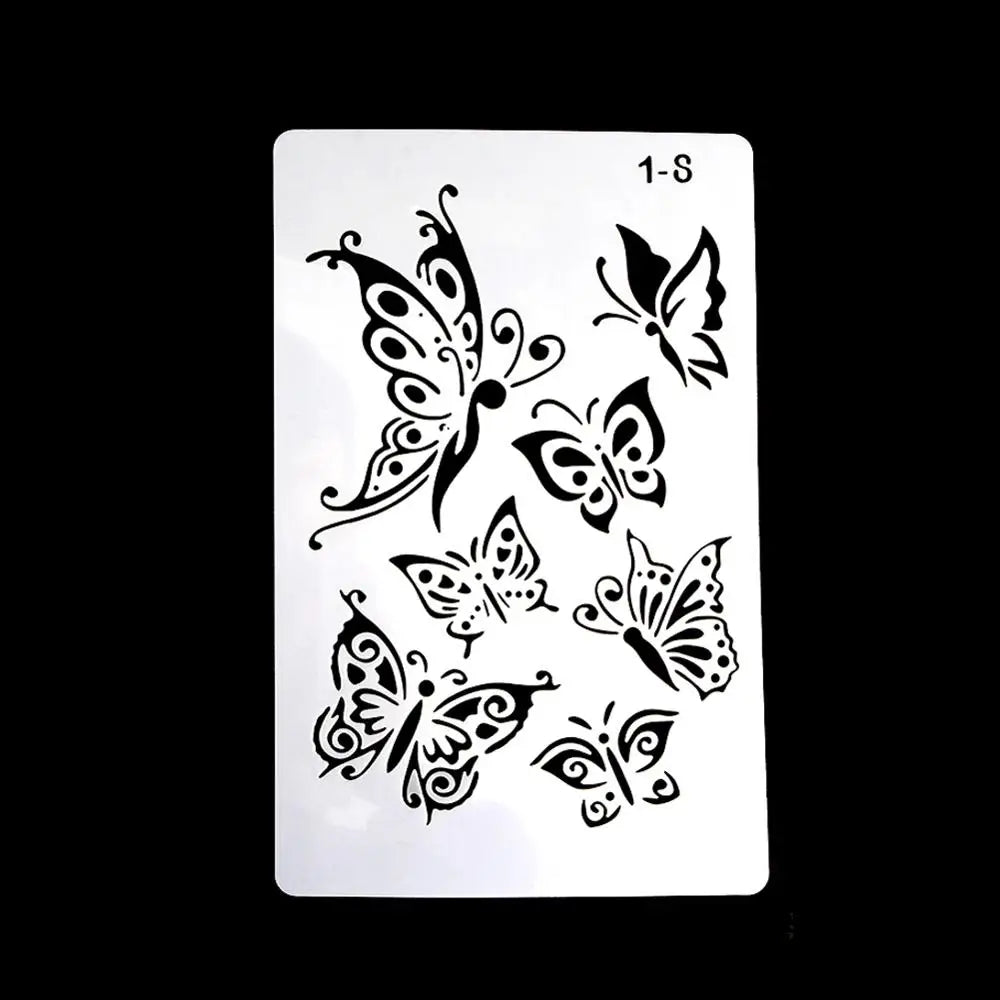 12 Design DIY Painting Template Wall Stencil Airbrush Scrapbook Coloring Embossing Album Diary Journal Drawing Copy Templates