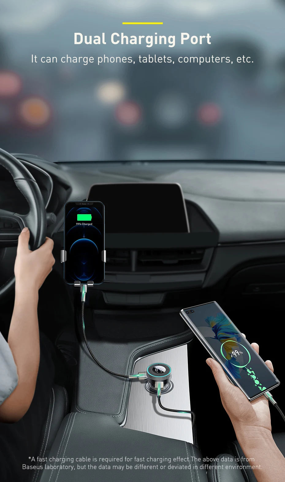 Baseus Car FM Transmitter 5.0 Bluetooth Car Charger Music Adapter 3.4A Dual USB MP3 Player Radio Handsfree Audio FM Modulato