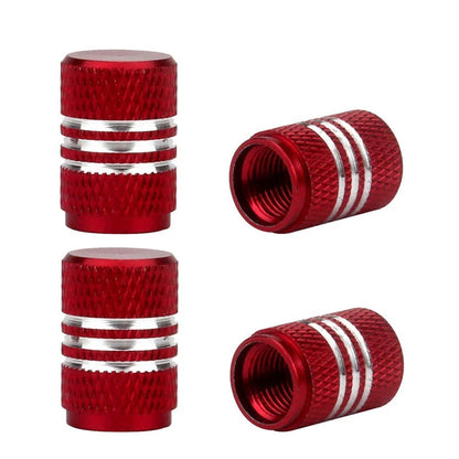 4Pcs/Lot Tire Stem Valve Caps Aluminium Car Dustproof Caps Tire Wheel Stem Air Valve Caps
