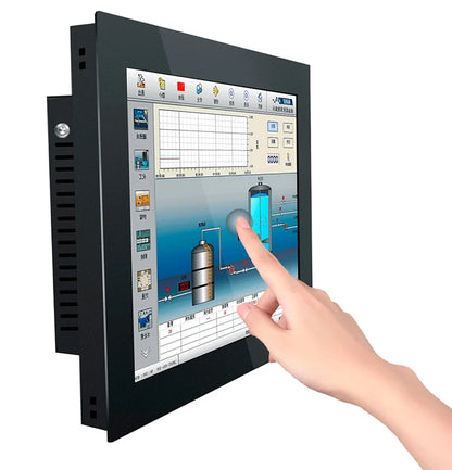 10 12 15 Inch industrial all in one pc computer with resistive touch screen panel pc built-in wifi rs232 com win10 pro 1024*768