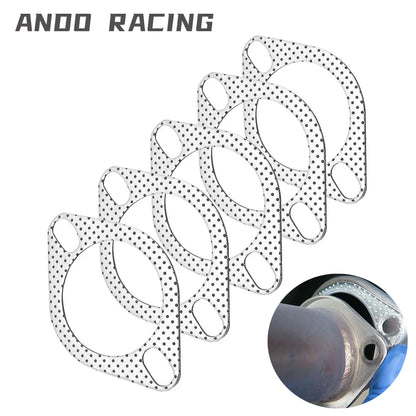 5pcs/Lot  2.5 inch=63mm Car Engine Exhaust Gasket Universal Exhaust Pipe Gasket With Two Holes