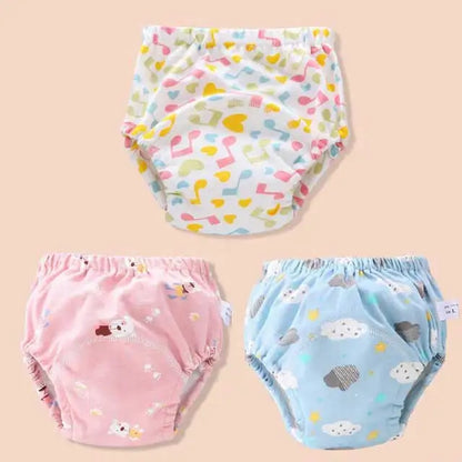 Baby Reusable Potty Training Pants Toddler Cotton Ecological Cloth Diaper Panties Waterproof Washable Nappies Boy Girl Underwear
