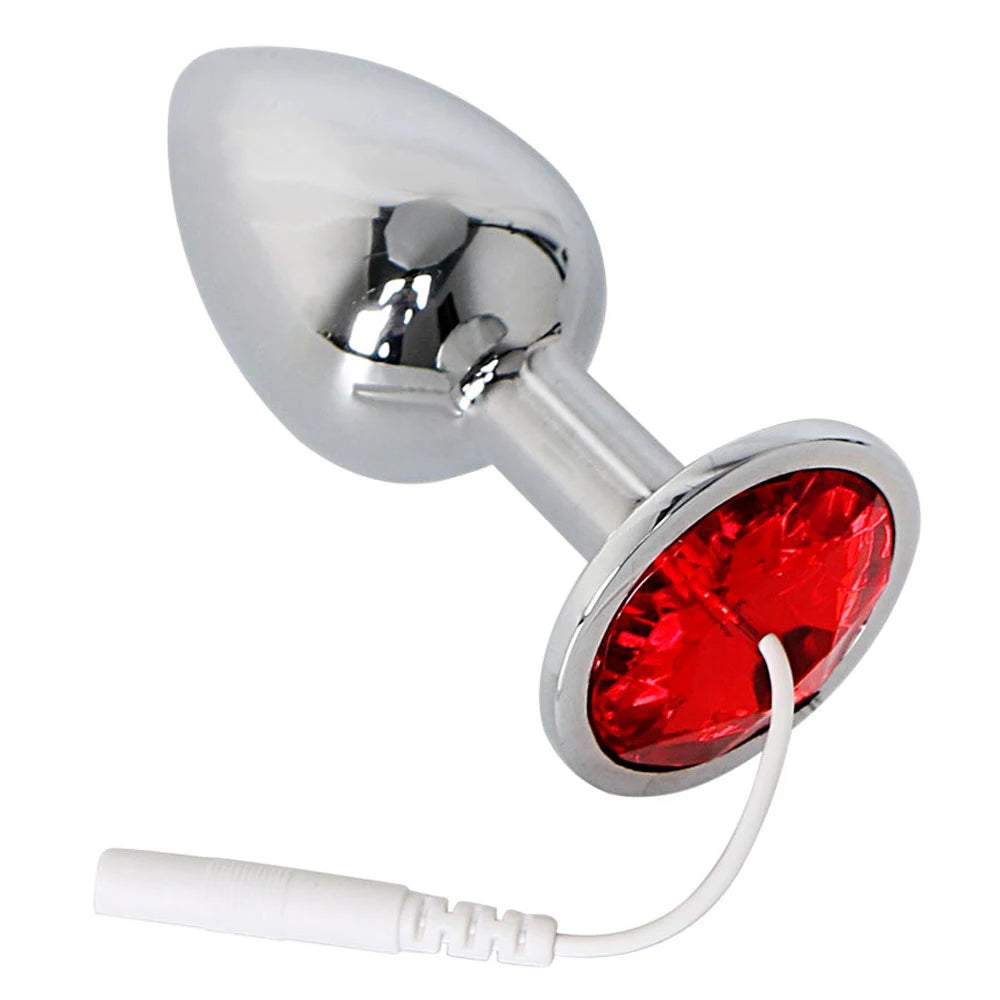 Electro Shock Anal Vaginal Plug Jump Egg Dildo Butt Plug Stimulator E-Stim Prostate Massager Electricity Accessory BDSM Sex Toy