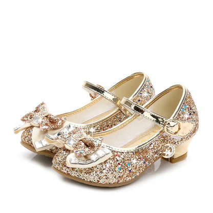 Princess Girls Party Shoes Children Sandals Colorful Sequins High Heels Shoes Girls Sandals Peep Toe Summer Kids Shoes CSH813