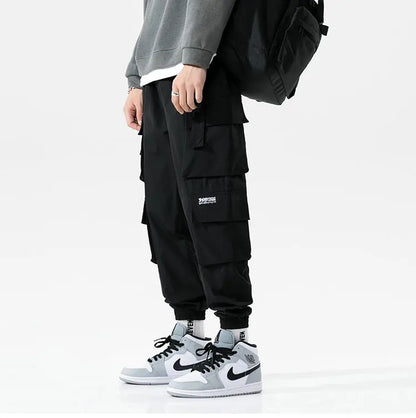 Streetwear Black Mens Harem Joggers Pants Men Cargo Pants 2024 Hip Hop Casual Pockets Sweatpants Male Oversized Fashion Trousers