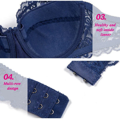 Women's Lace Underwire Push Up Bra Sexy Underwear Bras For Women Bralette Lingerie Intimates