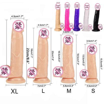 Huge Dildo Erotic Soft Anal Butt Plug Realistic Penis Strong Suction Cup Dick Toy for Adult G-spot Orgasm Sex Toys for Woman