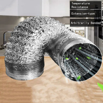 80-200mm Ventilator Pipe Aluminum Air Ventilation Hose for Bathroom Kitchen System Vent Exhaust Duct Tube Accessories