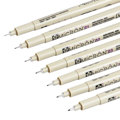 6pcs/Lot Pigma Sakura Micron Pen Set Waterproof Fine Liner Marker Pen Painting Drawing Sketch Markers Artistic Cartoon Design
