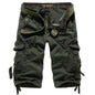 2025 Summer New High Quality Cargo Shorts Men Casual Workout Military Men's Shorts Multi Pocket Knee Length Short Pants