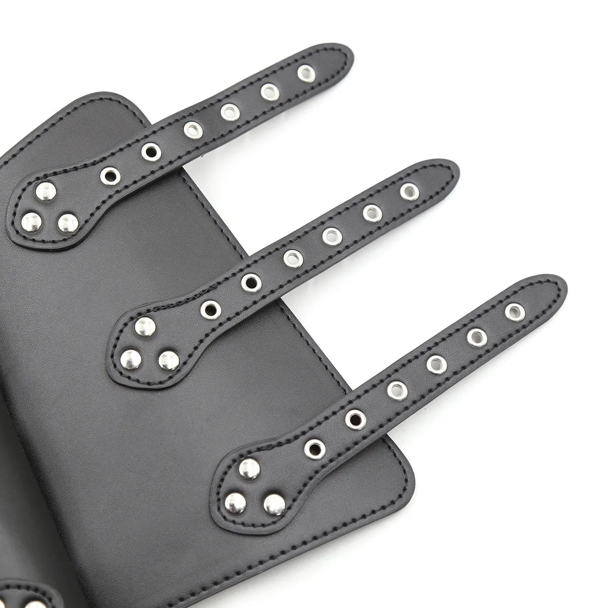 PU Leather Double Wrist Arm Binder Wristband Cuffs String Steampunk Bracers Cosplay Props BDSM Bondage Adult Game Sex Toys