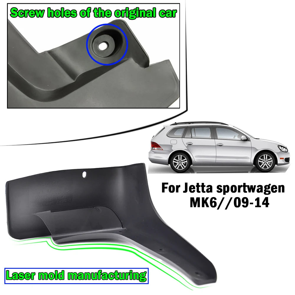 4X Set For VW Golf 6 MK6 Variant Vento Wagon Jetta SportWagen Mud Flaps Splash Guards Mudguards Front Rear 2010 2011 2012 2013