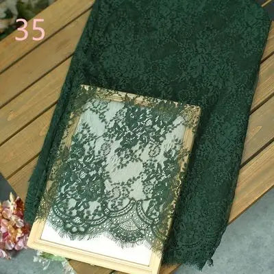 3Meter Exquisite Eyelash Lace 150CM White Lace Fabric Wedding Dress Sexy Lingerie DIY Clothes Accessory Wholesale Prices