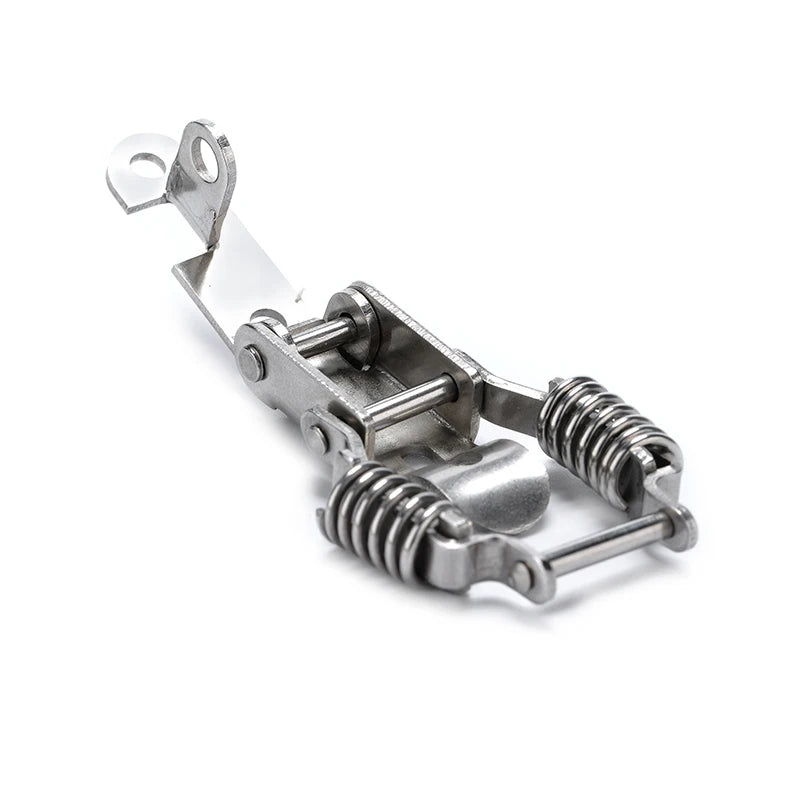 KAK Cabinet Boxes Spring Loaded Latch Catch Toggle Hasp Mild Steel Hasp For Sliding Door Simple Window Hardware Tool Box Lock
