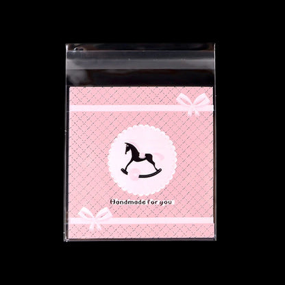 50/100 pcs 10x13cm Opp Self-Stick Transparent Packing Bear Owl Cookie Candy Wedding Birthday Christmas Party Gift Bag Wholesale