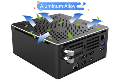 Intel Xeon 2176M ECC RAM Win11 Mini Gaming PC 2*DDR4 NVME 2Lans Office Gamer Desktop Mini Computer 2286M Web Mini Server Host