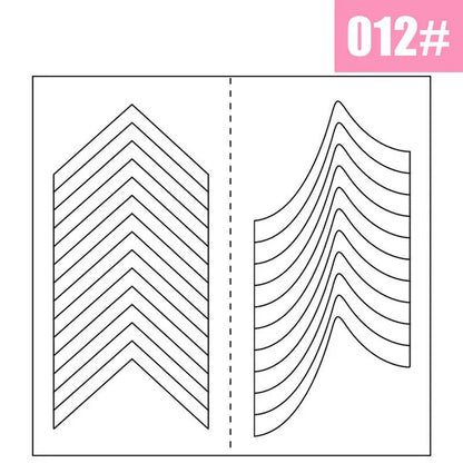 2pcs French Manicure Nail Wraps Stickers, Nail Art Form Fringe Tip Guides for DIY Nail Decoration