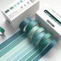 JIANWU 8pcs/set Retro Solid Color Basic Decoration Washi Tape Set DIY Scrapbook Cute Sticker Kawaii Masking Tape School Supplies
