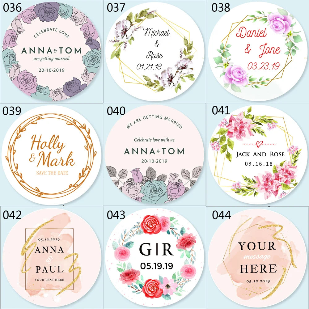 100pcs Custom LOGO Stickers White Label/Wedding Packaging sticker design Kraft baking your own name,THANK YOU labels