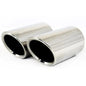 DSYCAR 1Pair Chrome Plating Stainless Steel Car Exhaust Muffler Tip Pipes Covers, Universal Car Accessories