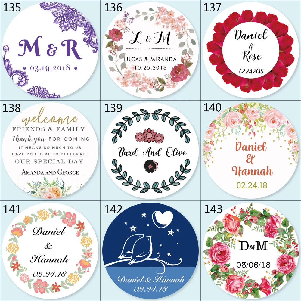 100pcs Custom LOGO Stickers White Label/Wedding Packaging sticker design Kraft baking your own name,THANK YOU labels