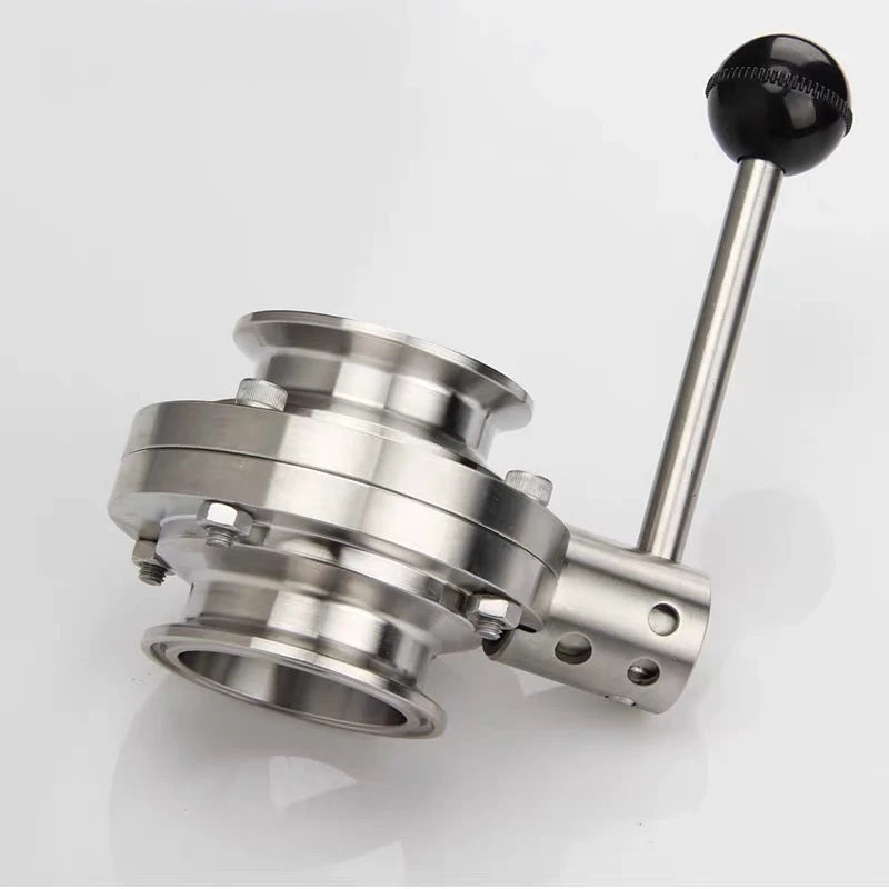 1-1/2" 38mm SS304 Stainless Steel Sanitary 1.5" Tri Clamp Butterfly Valve Homebrew Beer Dairy Product